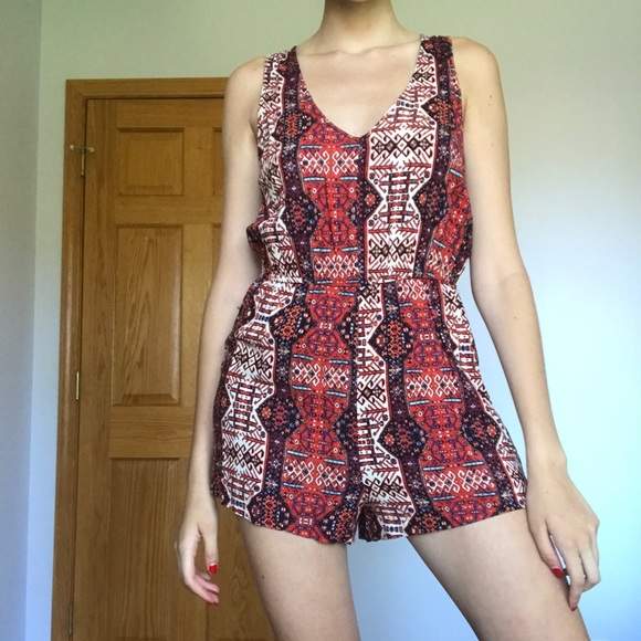 Patterned Romper - Picture 1 of 2